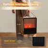 Hearthix Portable Electric Fireplace – 1500W Ceramic Heater with Realistic 3D Flame