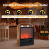 Hearthix Portable Electric Fireplace – 1500W Ceramic Heater with Realistic 3D Flame